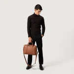 The Captain Brown Leather Briefcase - Image 5