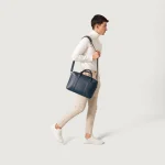 The Captain Midnight Blue Leather Briefcase - Image 7
