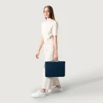 The Eclectic Midnight Blue Leather Folio Organizer - Image 4