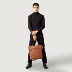 The Poet Brown Leather Tote Bag - Image 2