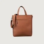 The Poet Brown Leather Tote Bag - Image 3
