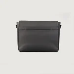 The Carismatico Grey Leather Messenger Bag - Image 2