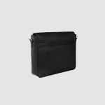 The Carismatico Black Leather Messenger Bag - Image 2