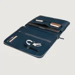 The Eclectic Midnight Blue Leather Folio Organizer - Image 3