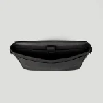 The Carismatico Black Leather Messenger Bag - Image 4