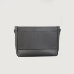 The Carismatico Grey Leather Messenger Bag - Image 7
