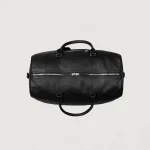 The Darrio Black Leather Duffle Bag - Image 9