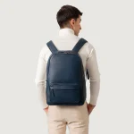 The Philos Midnight Blue Leather Backpack - Image 8