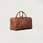 The Darrio Brown Leather Duffle Bag - Image 4