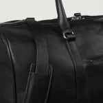 The Darrio Black Leather Duffle Bag - Image 8