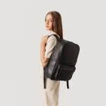 The Philos Black Leather Backpack - Image 4