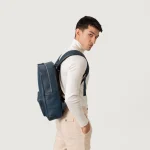 The Philos Midnight Blue Leather Backpack - Image 5