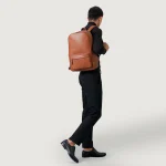 The Philos Brown Leather Backpack - Image 2