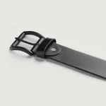 Allan Black Leather Casual Belt - Image 5