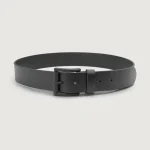 Allan Black Leather Casual Belt