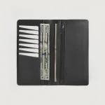 Cameron Black Leather Long Wallet - Image 5