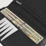 Cameron Black Leather Long Wallet - Image 4