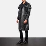Classic Black Leather Duster - Image 2