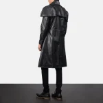 Classic Black Leather Duster - Image 4