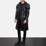 Deux Black Leather Duster - Image 2