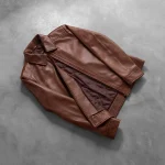 Inferno Brown Leather Jacket - Image 8