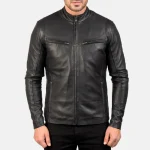 Ionic Black Leather Jacket - Image 5