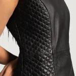 Luxe Black Leather Dress - Image 6