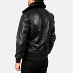 Airin G-1 Black Leather Bomber Jacket - Image 3
