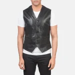 Auden Black Leather Vest - Image 3