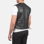 Brandon Black Leather Vest - Image 4