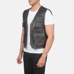 Safari Brown Leather Vest - Image 2