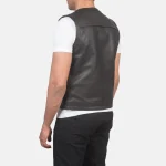 Safari Brown Leather Vest - Image 4