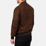 Sven Mocha Suede Bomber Jacket - Image 2