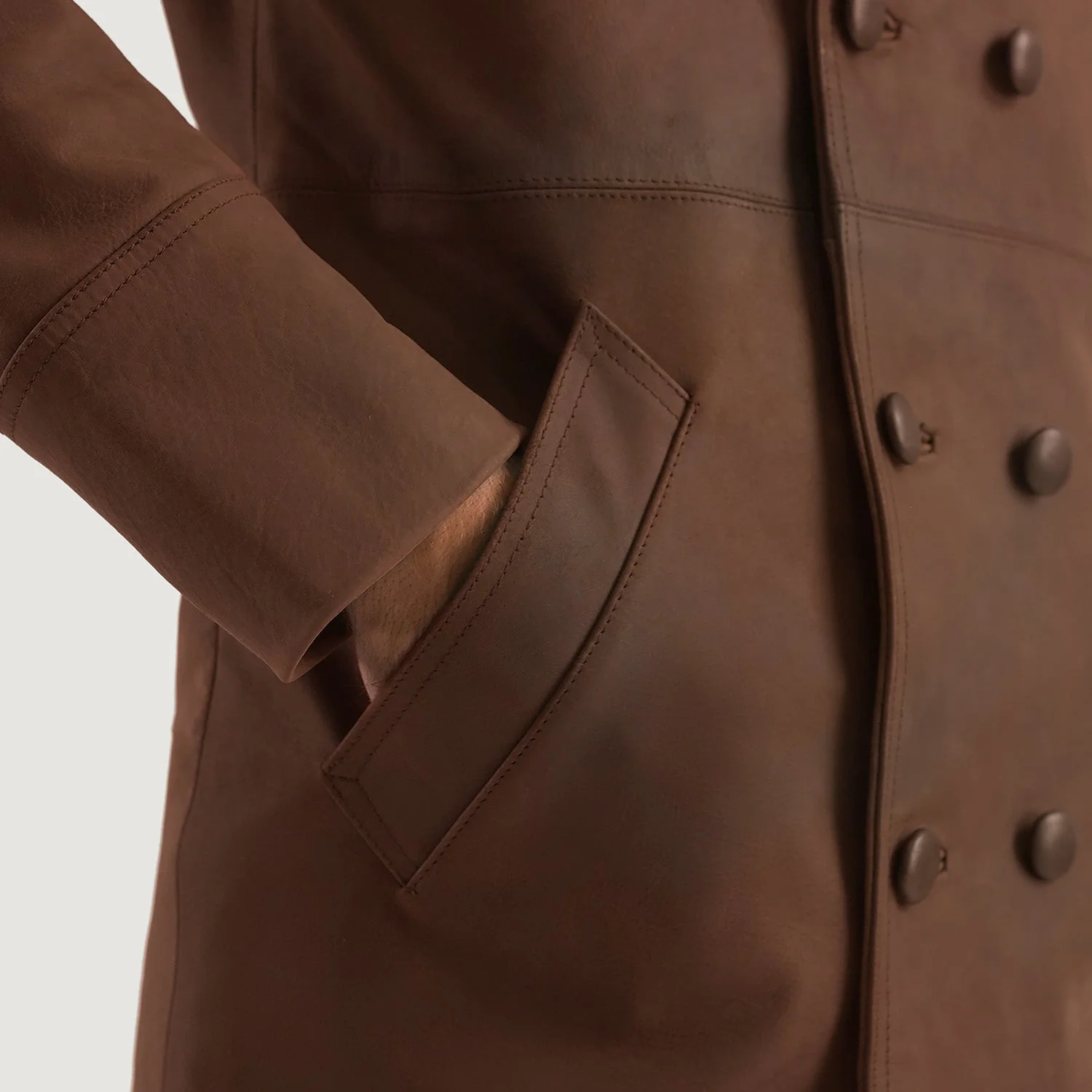 Half Life Brown Leather Coat - Image 6
