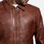 Inferno Brown Leather Jacket - Image 6