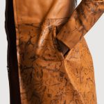 Sandy Tan Dye Leather Coat - Image 6