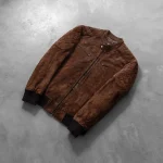 Sven Mocha Suede Bomber Jacket - Image 7