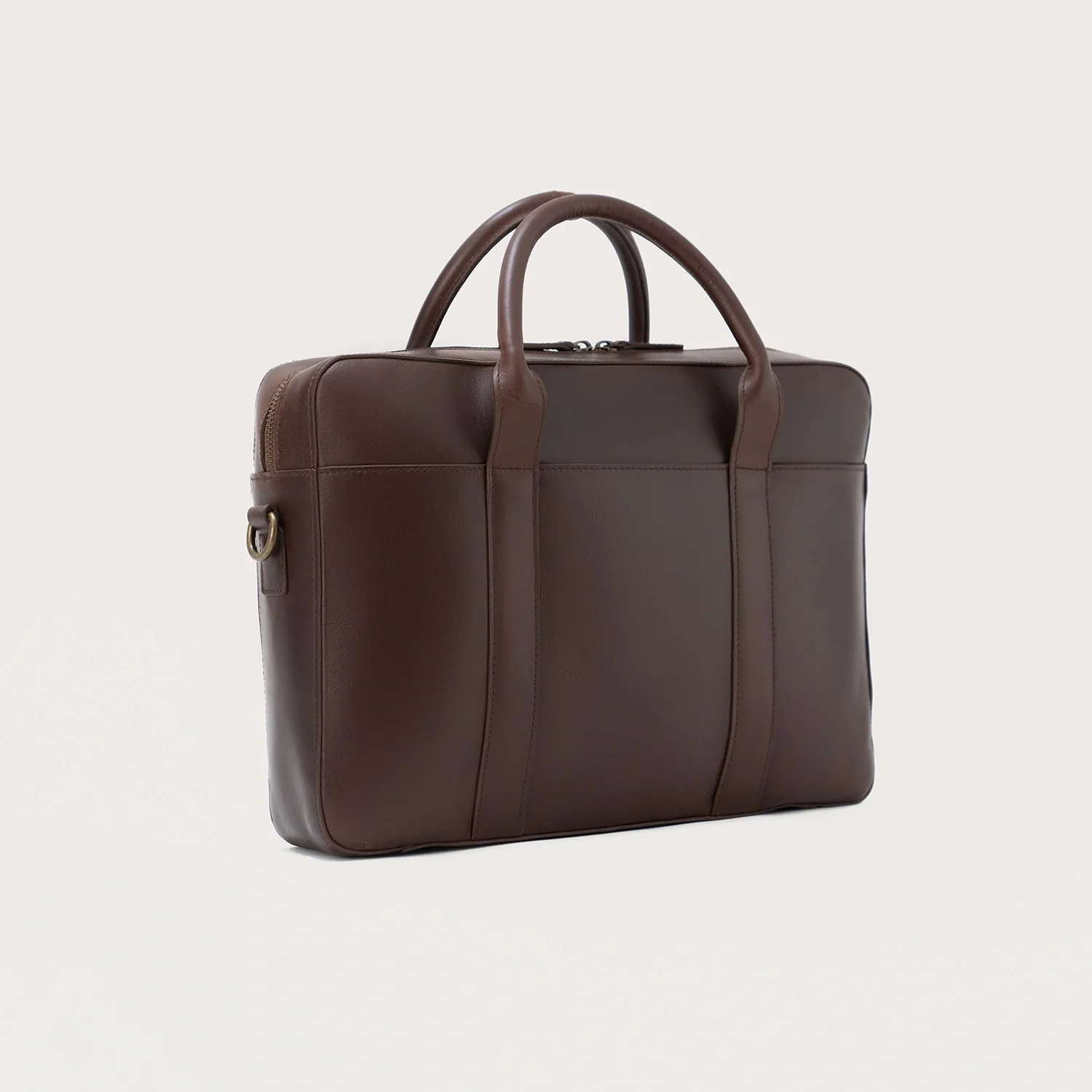 The Captain Vintage Brown Leather Briefcase - Image 2