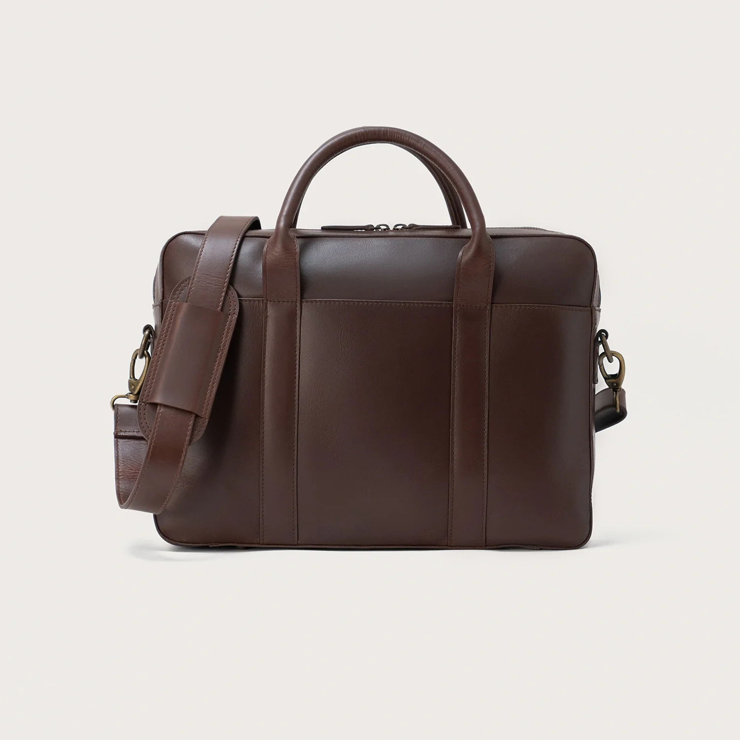 The Captain Vintage Brown Leather Briefcase - Image 1