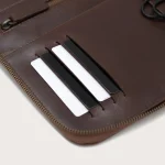 The Eclectic Vintage Brown Leather Folio Organizer - Image 3
