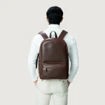The Philos Vintage Brown Leather Backpack - Image 5