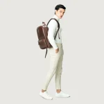 The Philos Vintage Brown Leather Backpack - Image 7