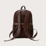 The Philos Vintage Brown Leather Backpack - Image 3
