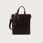 The Poet Vintage Brown Leather Tote Bag - Image 3
