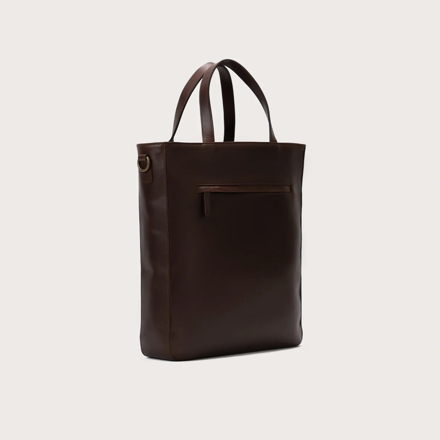 The Poet Vintage Brown Leather Tote Bag - Image 6