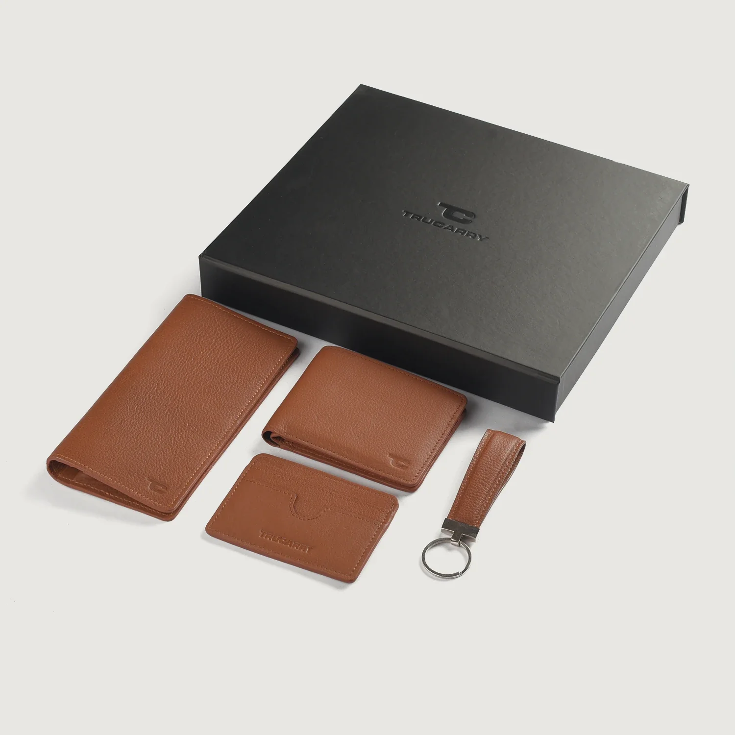 Timeless Taylen Brown Leather Gift Set - Image 1