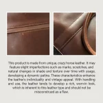 The Poet Vintage Brown Leather Tote Bag - Image 10