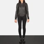 Ava Ma-1 Brown Leather Bomber Jacket - Image 3