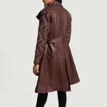 Missoni Maroon Leather Trench Coat - Image 5