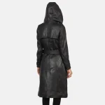 Fixon Hooded Black Trench Coat - Image 5